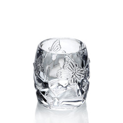 Glass Transparent Butterfly Classic Pattern Candle Holder Tealight Set for party wedding decoration