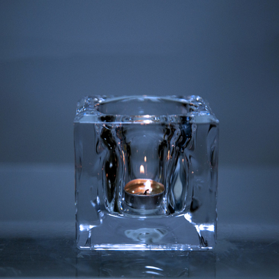 Hot sales customized clear crystal glass Candle Holder
