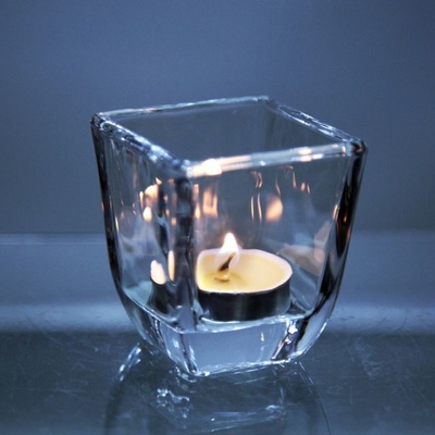 Wholesale Customized clear crystal glass Candle Holder for decoration
