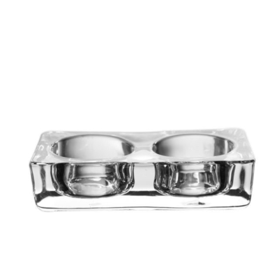Factory Direct Transparent Glass Candle Holder with Tealight Set for party wedding decoration