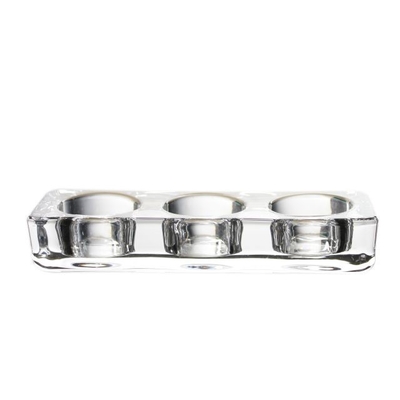 Factory Custom Clear Transparent Candle Holder with 3 Tealight Set for party wedding decoration