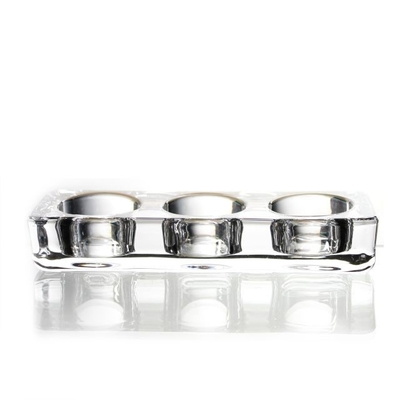 Factory Custom Clear Transparent Candle Holder with 3 Tealight Set for party wedding decoration