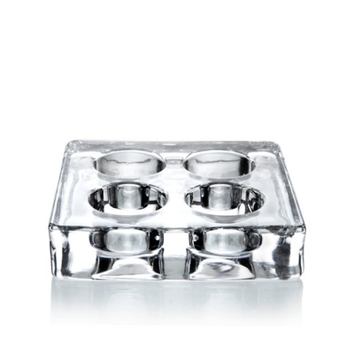 Glass Transparent Candle Holder with 4 Tealight Set for party wedding decoration