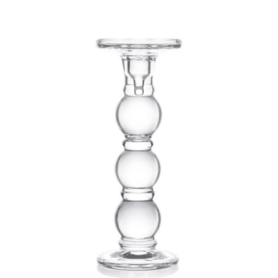 Upmarket Quality Wholesale clear tall glass candelabra candlestick holder for party