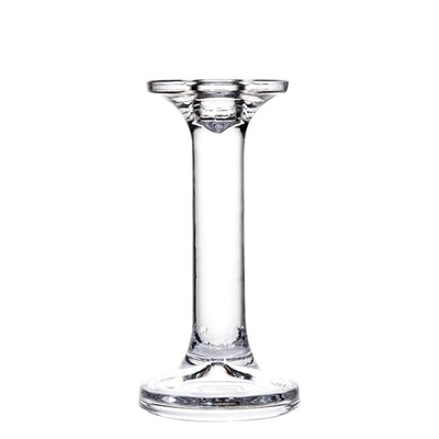 Wholesale clear pillar crystal glass candelabra candlestick holder