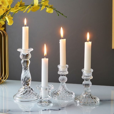 Customized Classic Lead Free Crystal Candle Holder for Party Decoration