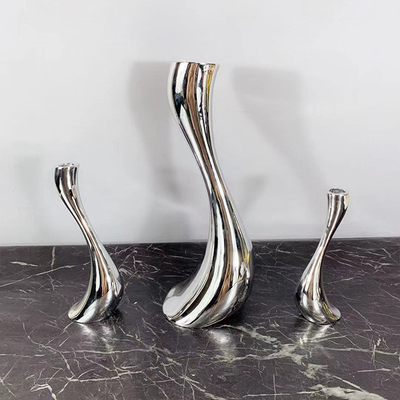 Custom made clear crystal glass candelabra candlestick holder