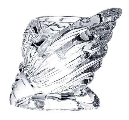 Hot sales Unique creative conch shape clear crystal glass candelabra candlestick holder