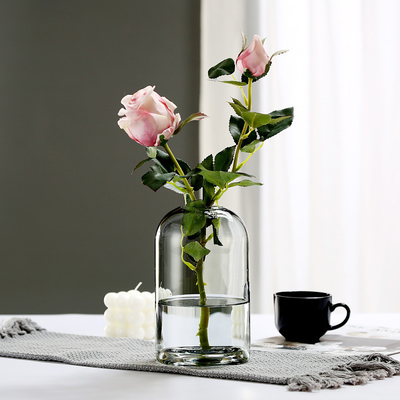 Wholesale Home Decorative Clear Flower Glass Vase factory