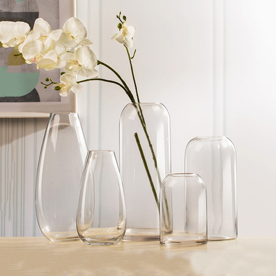 Wholesale Home Decorative Clear Flower Glass Vase factory