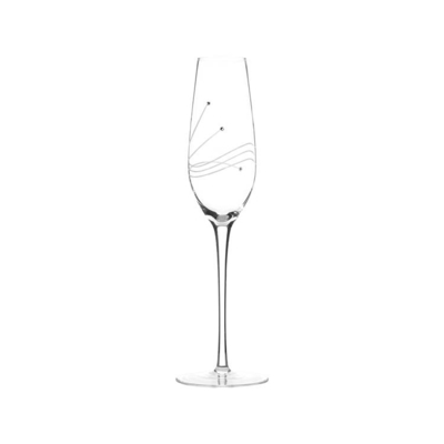 Custom LOGO Luxury Gold Cut Crystal Wedding Glass Gift Curved Stem Champagne Flutes