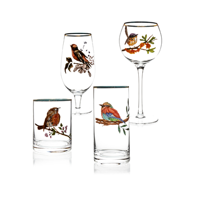 Best sellers Bird Collection transparent crystal wine glass cup