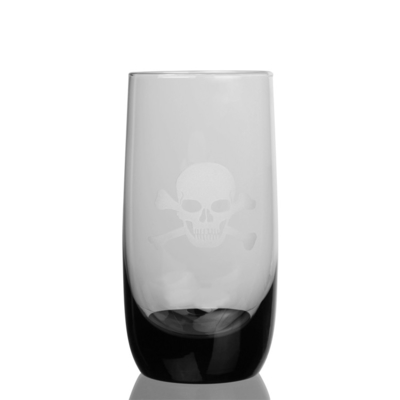 Hot selling creative glass cup with skull pattern for gift