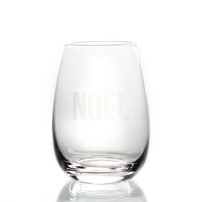 Best sellers transparent lead free crystal stemless red wine glass cup  with engraving decoration