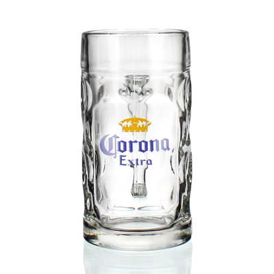 Wholesale customized German style oversized glass handheld beer mug