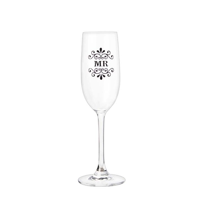 High Quality Couple Champagne Flute Set Valentie's Day Gift Lead Free Crystal Crystal Transparent Wine Glass Set