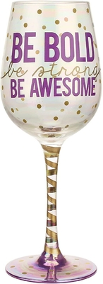 Custom Design High Quality Personalized Glitter 450ml Red Wine Glass
