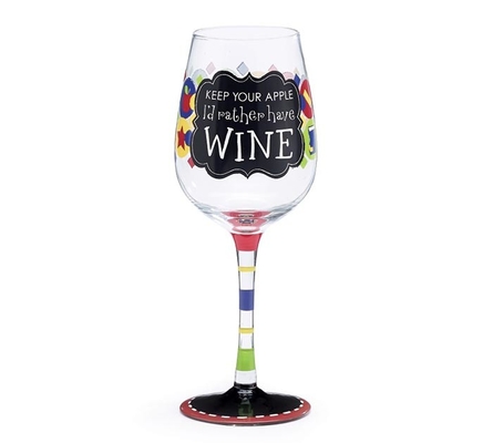 Custom Design High Quality Personalized Glitter 450ml Red Wine Glass
