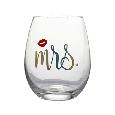 Best Selling Handleless Clear Lead Free Crystal Wine Glass With Pineapple Decoration