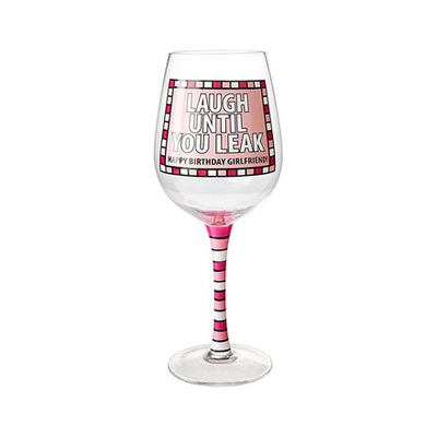 Custom Pattern Unique Shape 404ml Glitter Polka Dot Stemware Glass Gift