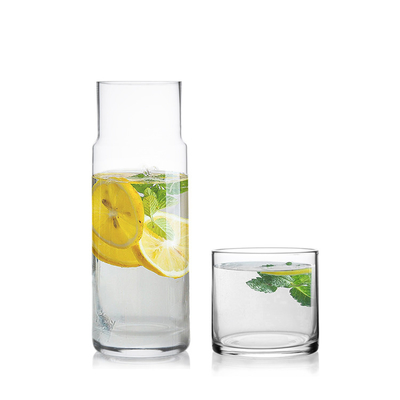 LFGB Certified 750ml Lead-Free Crystal  Glass Pitcher Set Tableware