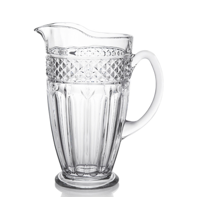 1.4L Machined Made Glass Water Carafe Old Fashion With Hiball Glass