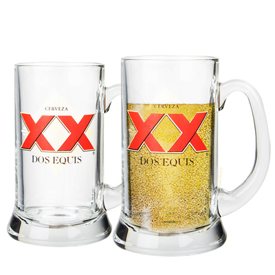 Customized Oversized Festival Glass , German Wheat Beer Glass With Handle