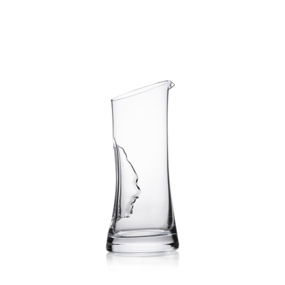 220ml 300ml 700ml Glass Water Carafe , Heat Resistant Glass Pitcher With Face Decoration