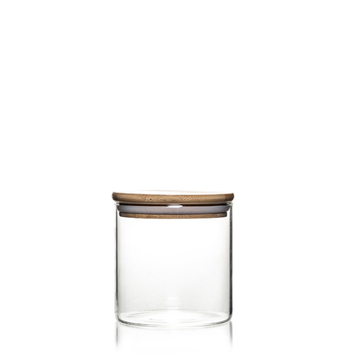 Food Storage Borosilicate Glass Candy Containers With Bamboo Cover