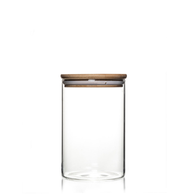 Food Storage Borosilicate Glass Candy Containers With Bamboo Cover