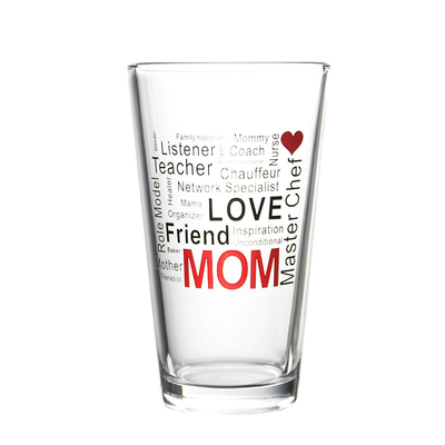 Transparent Mother'S Day Holiday Cup Glass Festival Glass Gift Decal Ceremony