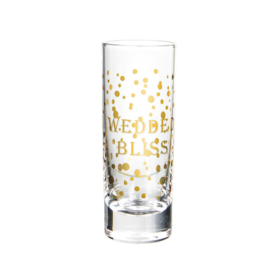 Transparent Festival 60ml Shot Glass Lead Free With Decoration Glass Gift