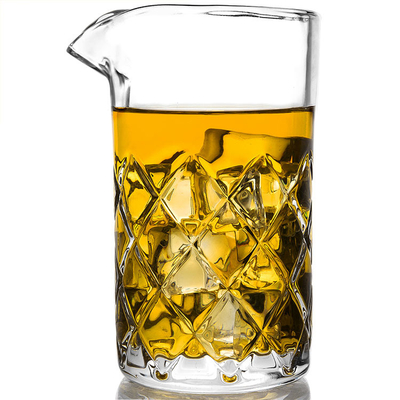 20oz 600ml House Glassware Unique Bartender Mixing Glass Deep Cut For Bar