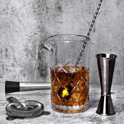 20oz 600ml House Glassware Unique Bartender Mixing Glass Deep Cut For Bar
