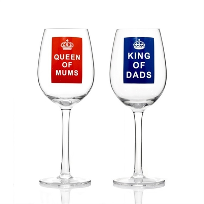 650ml Hand Blown Wine Glasses , Crystal Goblets Vintage For Mother'S Day