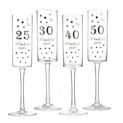 OEM Acceptable 270ml Patterned Wine Glasses For 18th Birthday