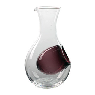 350ml Transparent Vintage Red Glass Decanter Customized Lead Free