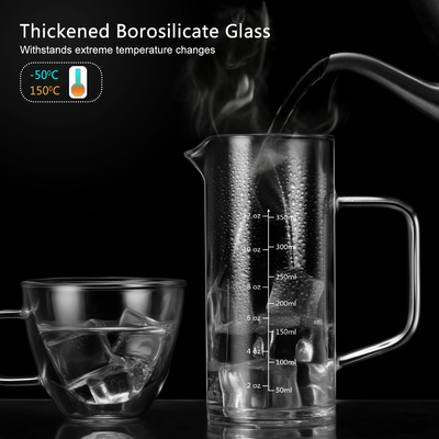 1000ml House Glassware High Borosilicate Glass Coffee Maker Four Layer Filtration