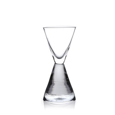 LFGB Approval 1.7oz Shot Drinking Glasses Double Shape For Whiskey