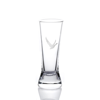 LFGB Approval 1.7oz Shot Drinking Glasses Double Shape For Whiskey