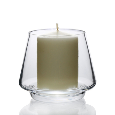 Multipurpose Crystal Hurricane Candle Holders , Floating Glass Candle Holders 10cm