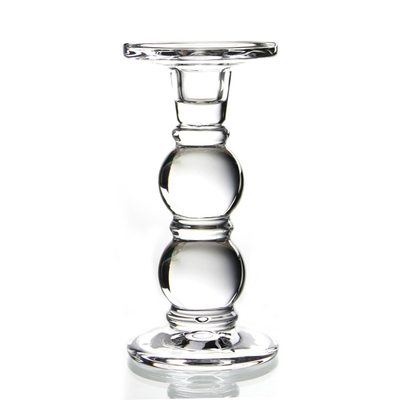 Long Stem 24cm Height Glass Votive Candle Holders Clear For Table