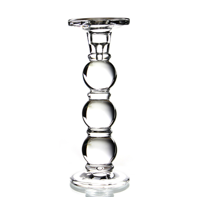 Long Stem 24cm Height Glass Votive Candle Holders Clear For Table
