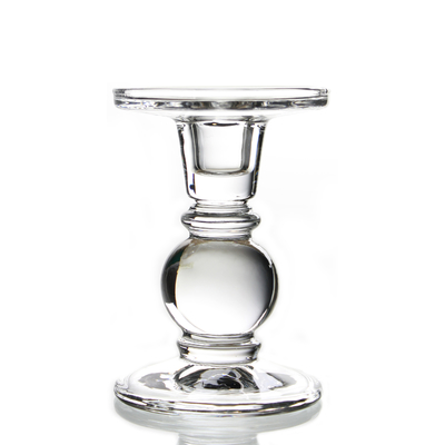 Long Stem 24cm Height Glass Votive Candle Holders Clear For Table