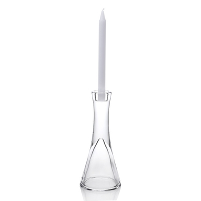18cm Height Modern Taper Glass Candle Holder For Wedding Ceremony