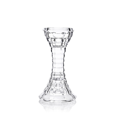 18cm Height Modern Taper Glass Candle Holder For Wedding Ceremony