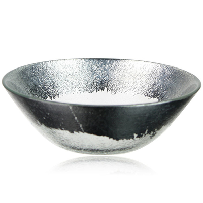 24cm Artistical Glass Plates And Bowls , Clear Charger Plates Elegant Classic