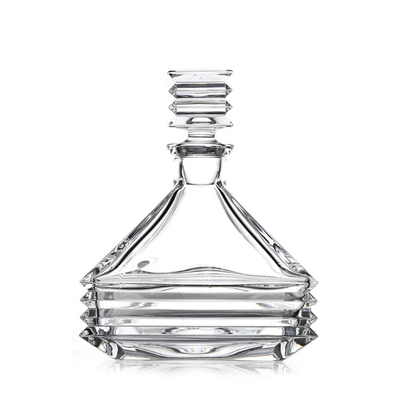 European Style Borosilicate Glass Whiskey Decanter 903ml With Glass Stopper