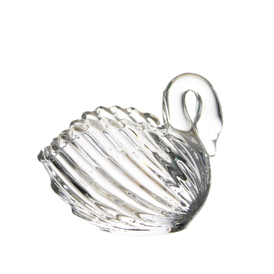 OEM Swan Vintage Glass Candle Holder For Wedding LFGB Certified