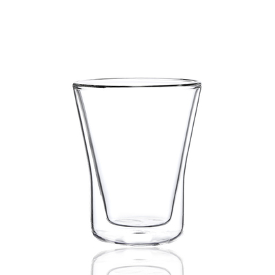 Lead Free Crystal Coffee Glass Mug Machine Pressed For Bar / Hotel Usage